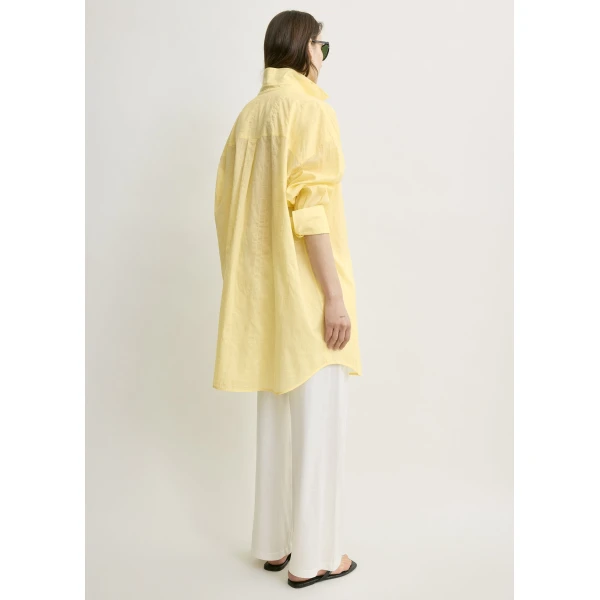 Toteme Long summer shirt in Buttercup, view 4