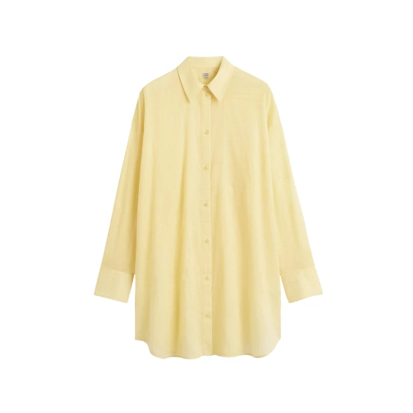 Toteme Long summer shirt in Buttercup