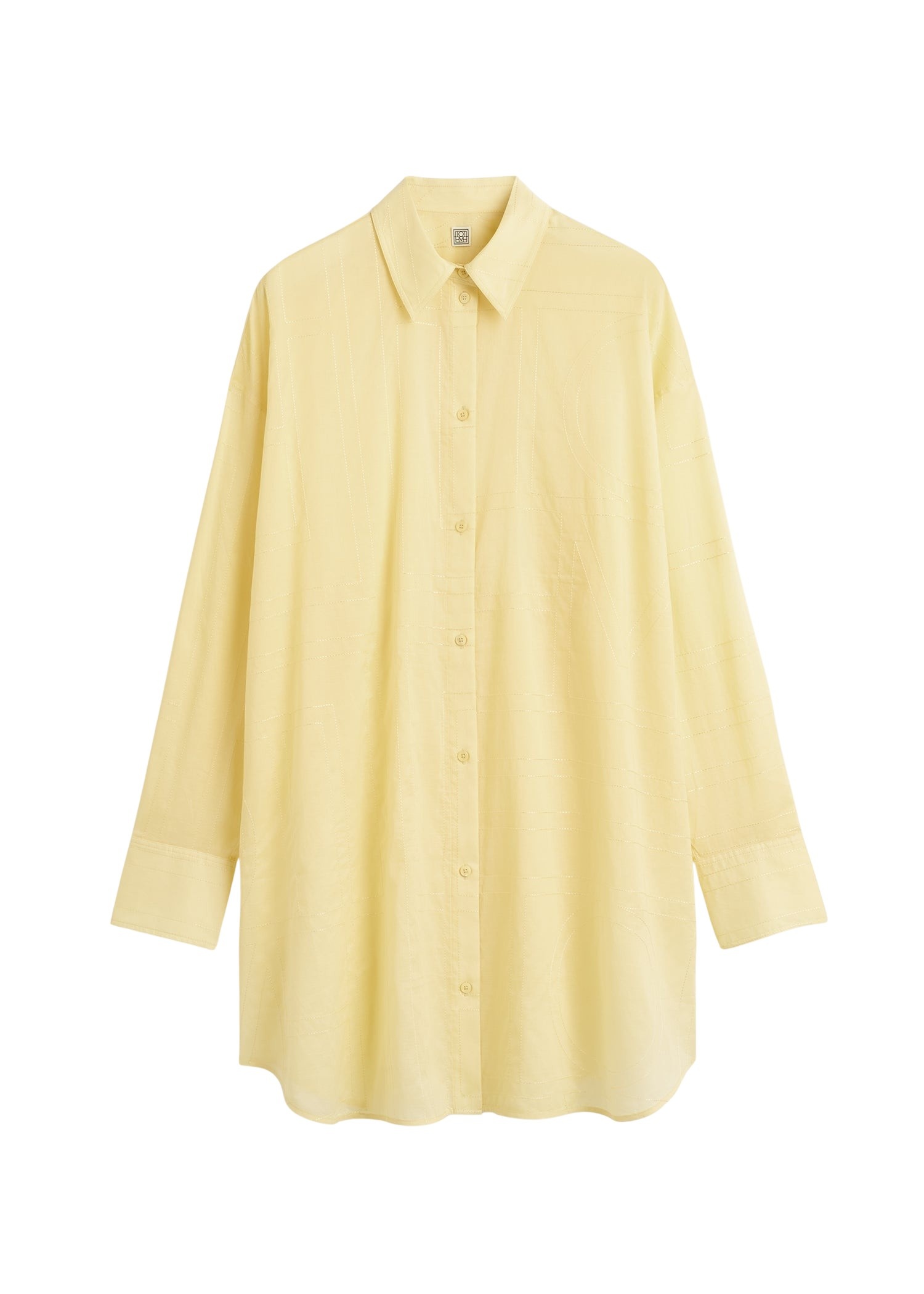 Totême Long summer shirt in Buttercup - Dresses - Scandinavian Minimalist Luxury at Luxury Shoes 