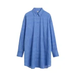Toteme Long summer shirt in Cobalt