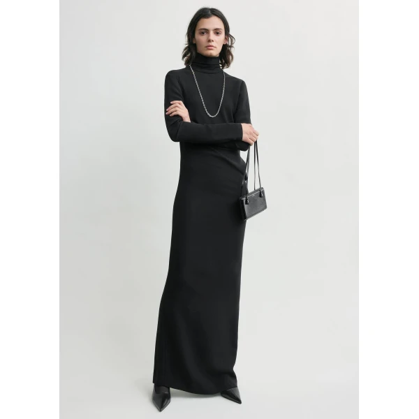 Toteme Long twist dress in Black, view 2