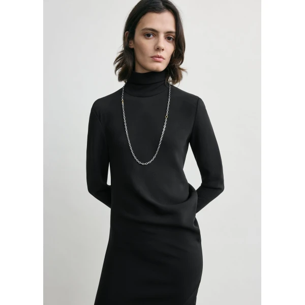 Toteme Long twist dress in Black, view 5