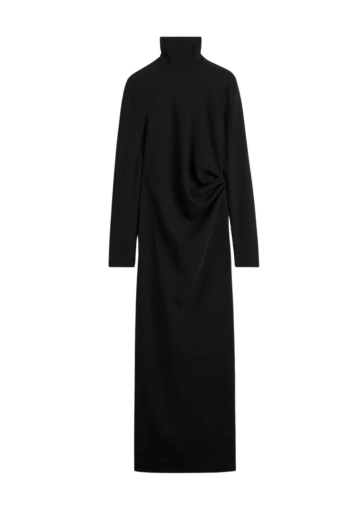 Toteme-Long-twist-dress-in-Black95968_nobg Toteme Long twist dress in Black