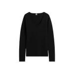 Toteme Merino knit top in Black