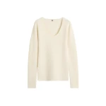 Toteme Merino knit top in Ecru
