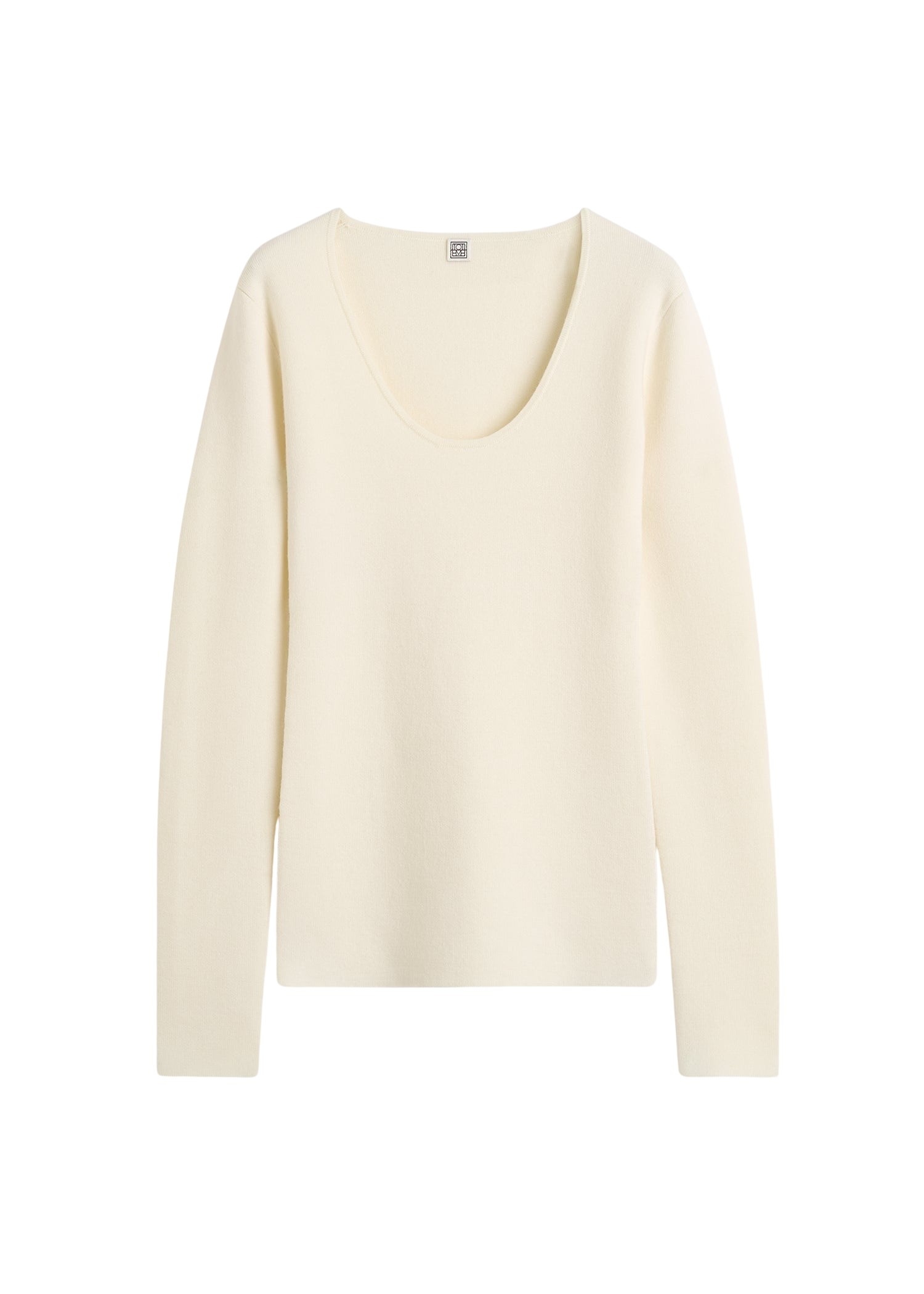 Totême Merino knit top in Ecru - Knitwear - Scandinavian Minimalist Luxury at Luxury Shoes 