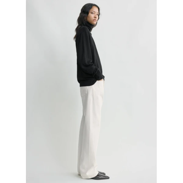 Toteme Merino turtleneck in Black Knit, view 3