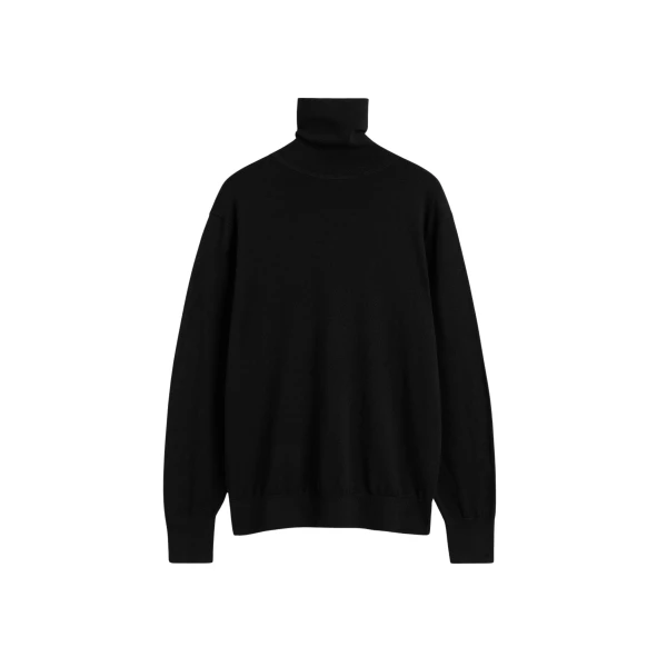 Toteme Merino turtleneck in Black Knit