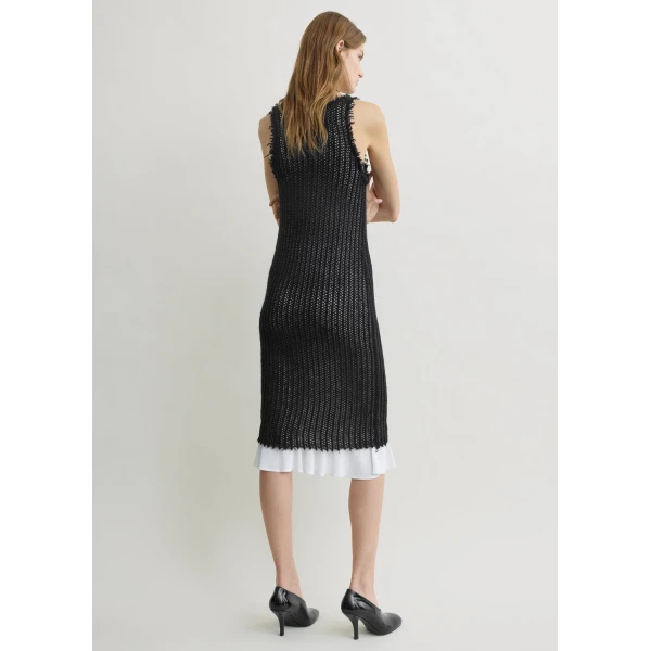 Toteme Mohair knit tank dress in Black, view 4