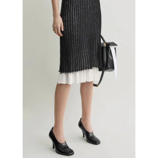 Toteme Mohair knit tank dress in Black, view 5