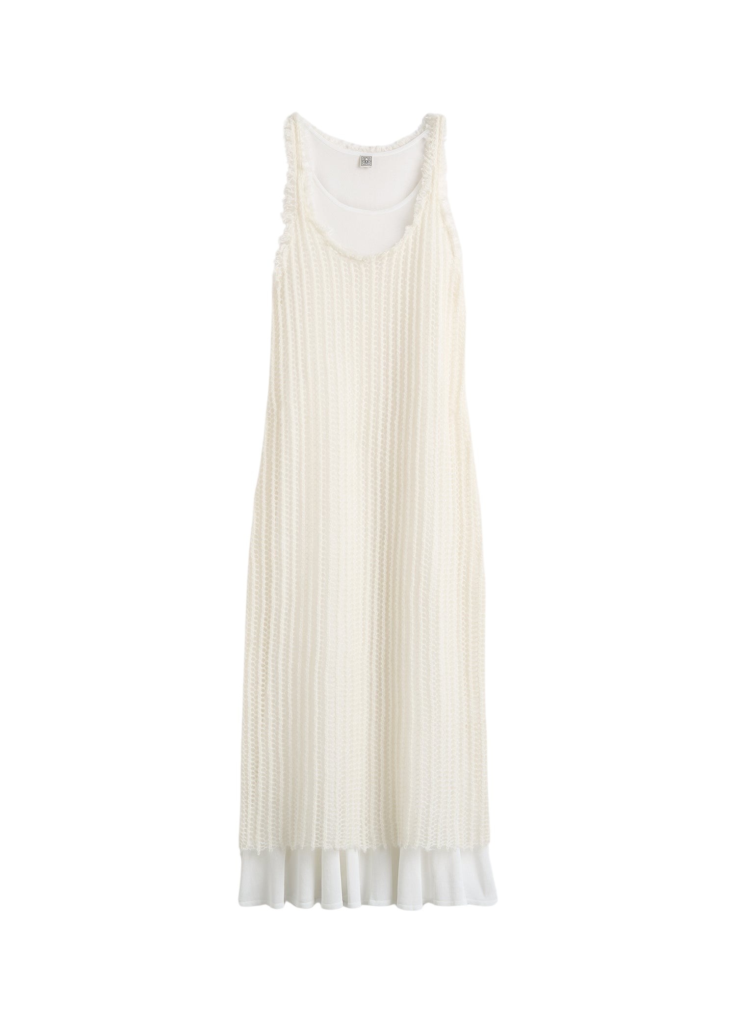 Totême Mohair knit tank dress in Off-white - Dresses - Scandinavian Minimalist Luxury at Luxury Shoes 