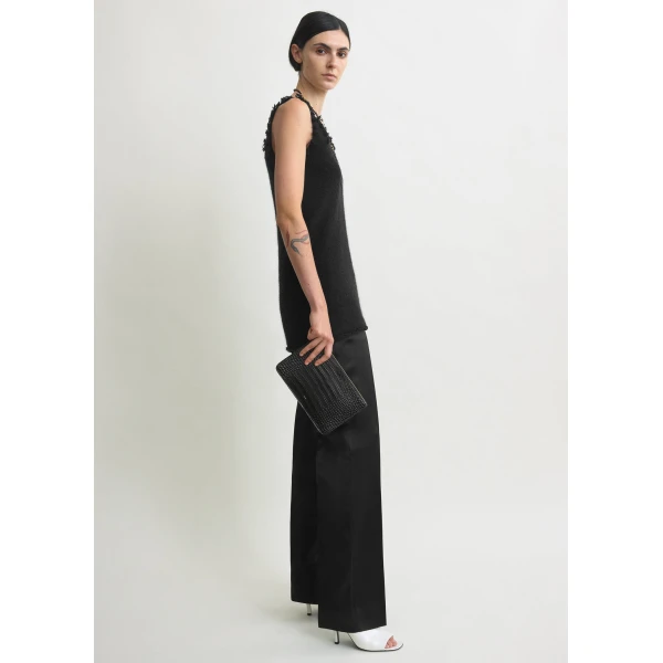 Toteme Mohair knit tank in Black, view 4