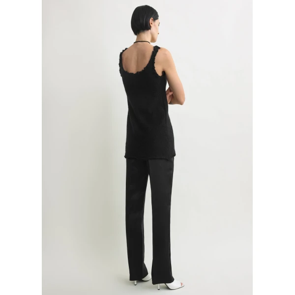 Toteme Mohair knit tank in Black, view 5