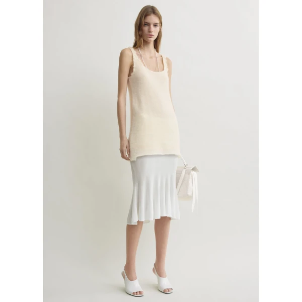 Toteme Mohair knit tank in Off-white, view 2