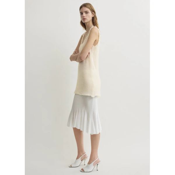 Toteme Mohair knit tank in Off-white, view 3