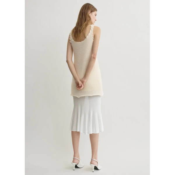 Toteme Mohair knit tank in Off-white, view 4
