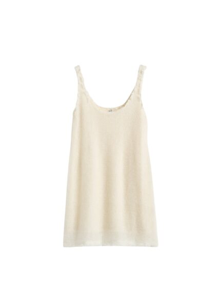 Totême Mohair knit tank in Off-white - Knitwear - Scandinavian Minimalist Luxury at Luxury Shoes 