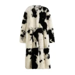 Toteme Monochrome shearling coat in Black / White