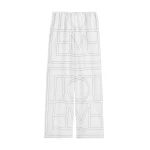 Toteme Monogram cotton-blend pj bottoms in White / Black