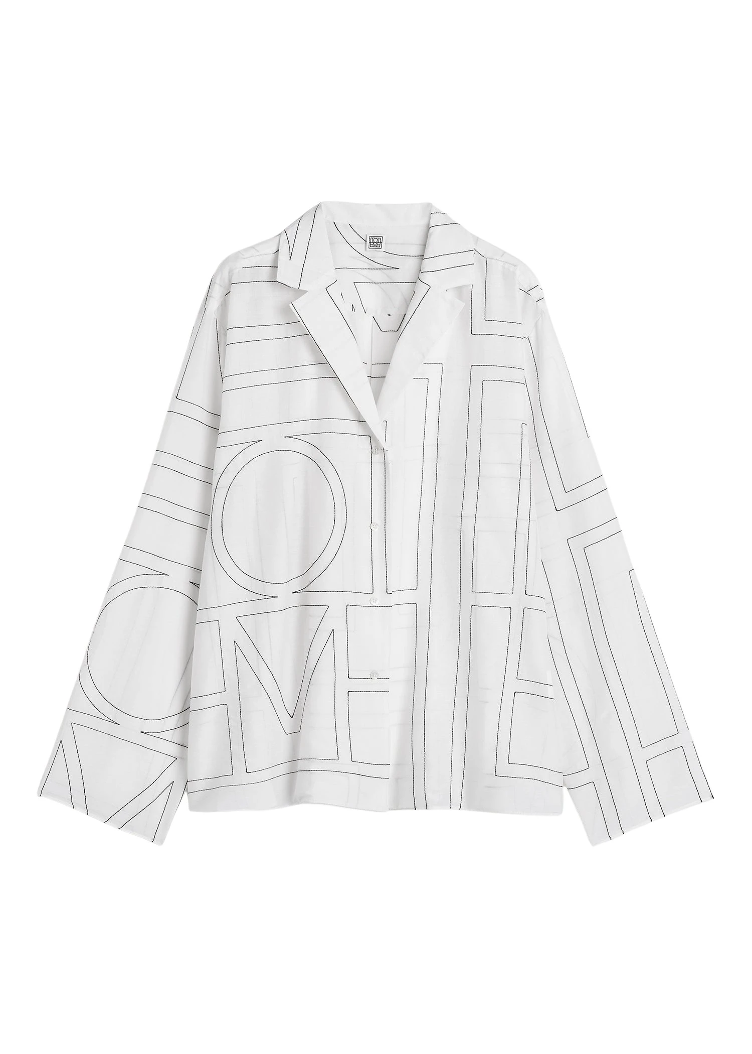 Toteme-Monogram-cotton-blend-pj-top-in-White-Black16091_nobg Toteme Monogram cotton-blend pj top in White / Black
