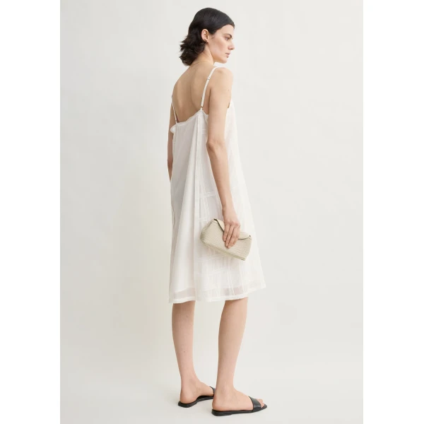 Toteme Monogram cotton voile dress in White, view 4