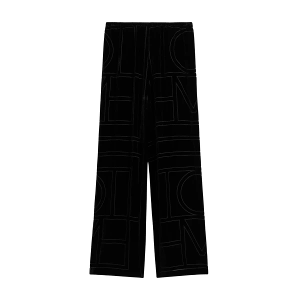 Toteme Monogram devoré pj bottoms in Black