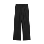 Toteme Monogram flannel pj bottoms in Black
