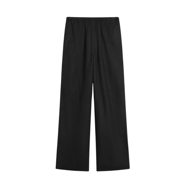 Toteme Monogram flannel pj bottoms in Black