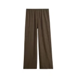 Toteme Monogram flannel pj bottoms in Dark brown