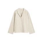 Toteme Monogram flannel pj top in Light beige melange