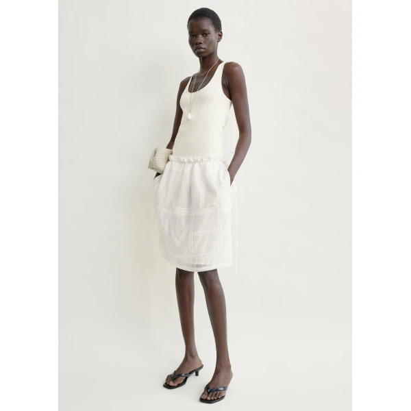 Toteme Monogram mini skirt in White, view 2