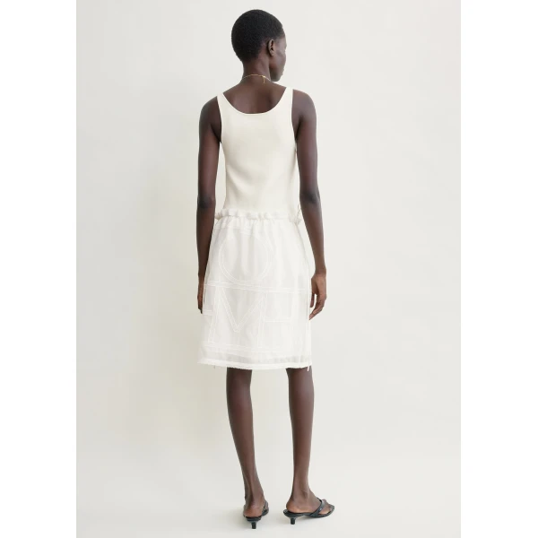 Toteme Monogram mini skirt in White, view 4
