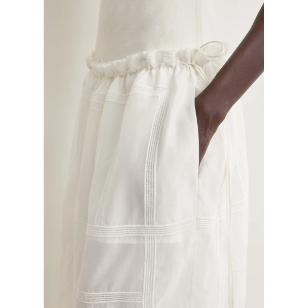Toteme Monogram mini skirt in White, view 6