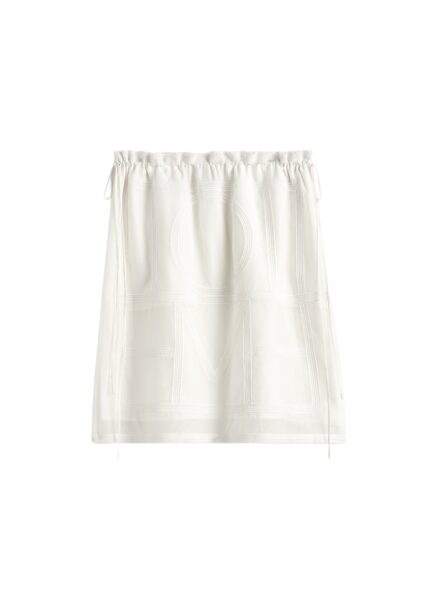 Totême Monogram mini skirt in White - Skirts - Scandinavian Minimalist Luxury at Luxury Shoes 