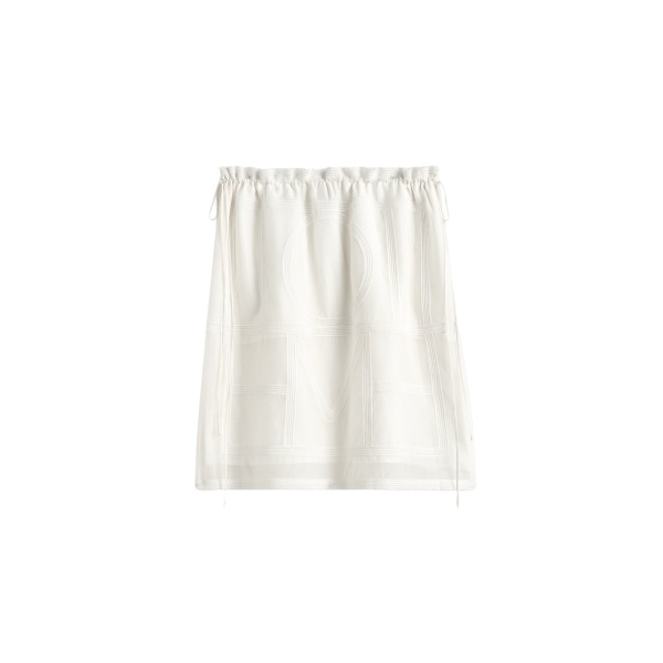 Totême Monogram mini skirt in White - Skirts - Scandinavian Minimalist Luxury at Luxury Shoes 