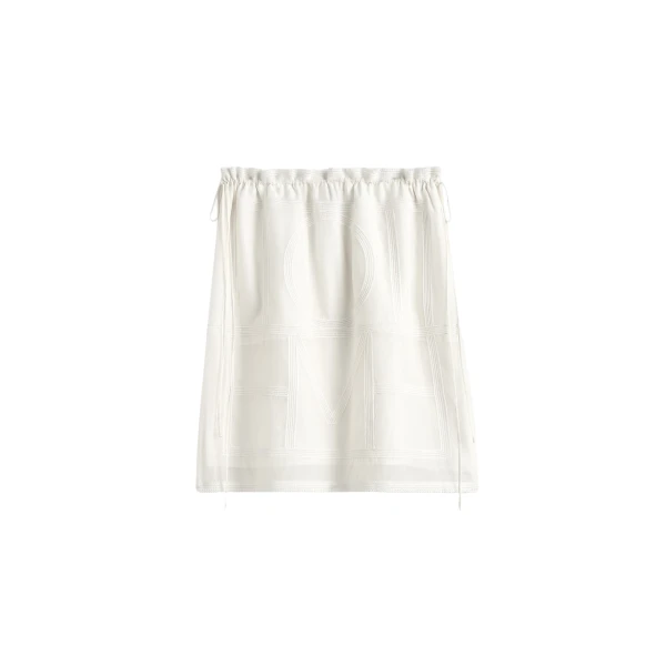 Toteme Monogram mini skirt in White