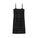 Toteme Monogram silk dress in Washed black