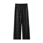 Toteme Monogram silk pj bottoms black in Black monogram