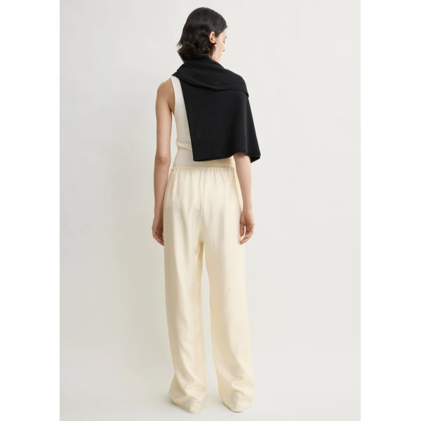 Toteme Monogram silk pj bottoms in Cream, view 6