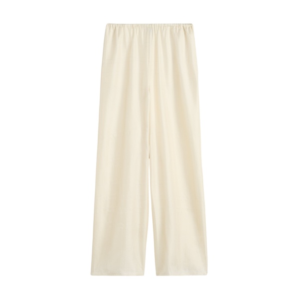 Totême Monogram silk pj bottoms in Cream - Pants - Scandinavian Minimalist Luxury at Luxury Shoes 