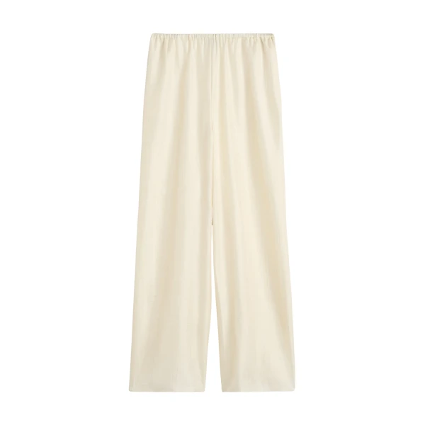 Toteme Monogram silk pj bottoms in Cream