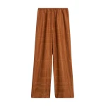 Toteme Monogram silk pj bottoms in Terracotta