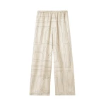 Toteme Monogram silk pj bottoms ivory in Ivory monogram