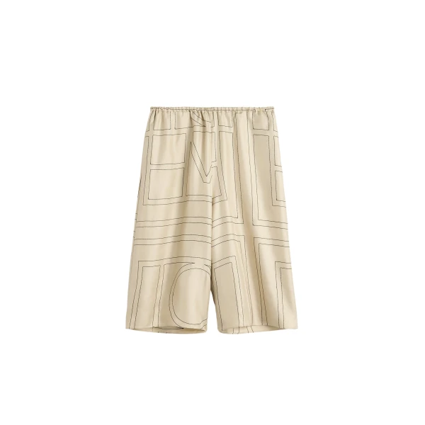 Toteme Monogram silk pj culottes in Ivory Shorts