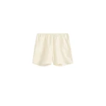 Toteme Monogram silk pj shorts in Cream