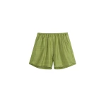Toteme Monogram silk pj shorts in Laurel