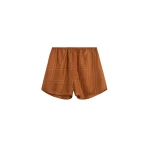Toteme Monogram silk pj shorts in Terracotta