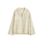 Toteme Monogram silk pj top in Ivory