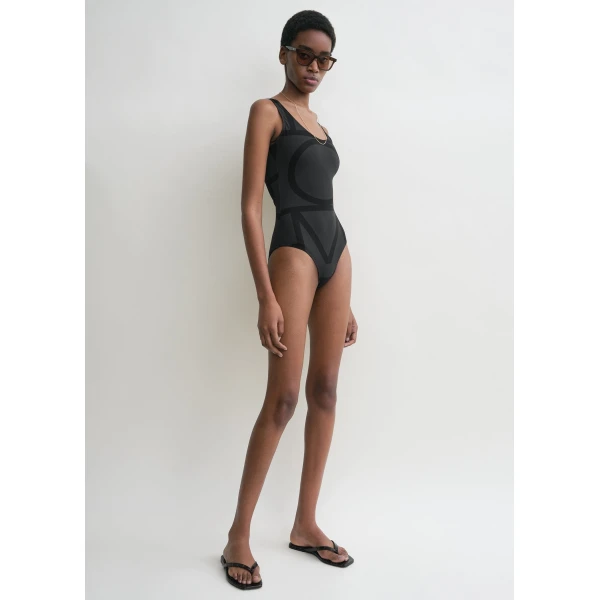 Toteme Monogram swimsuit black in Black, view 3