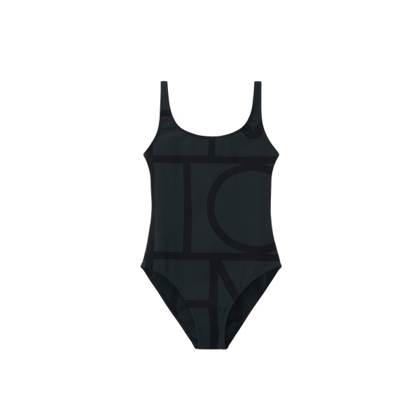 Toteme Monogram swimsuit black in Black